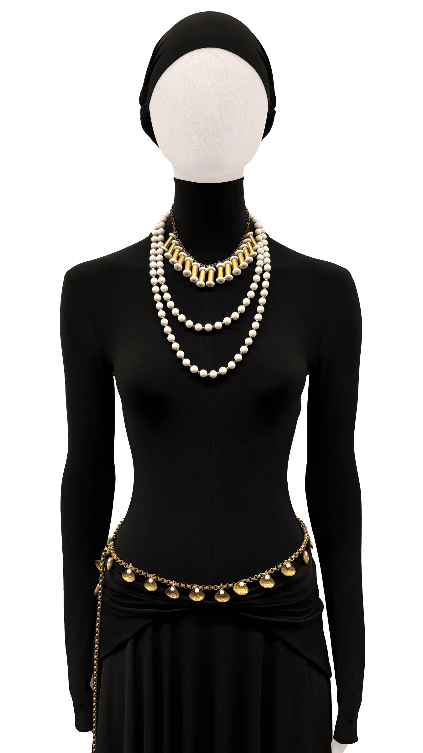 BRASS BOX LINK BODY CHAIN WITH SEASHELL CHARMS 1 BRASS BOX LINK BODY CHAIN WITH SEASHELL CHARMS