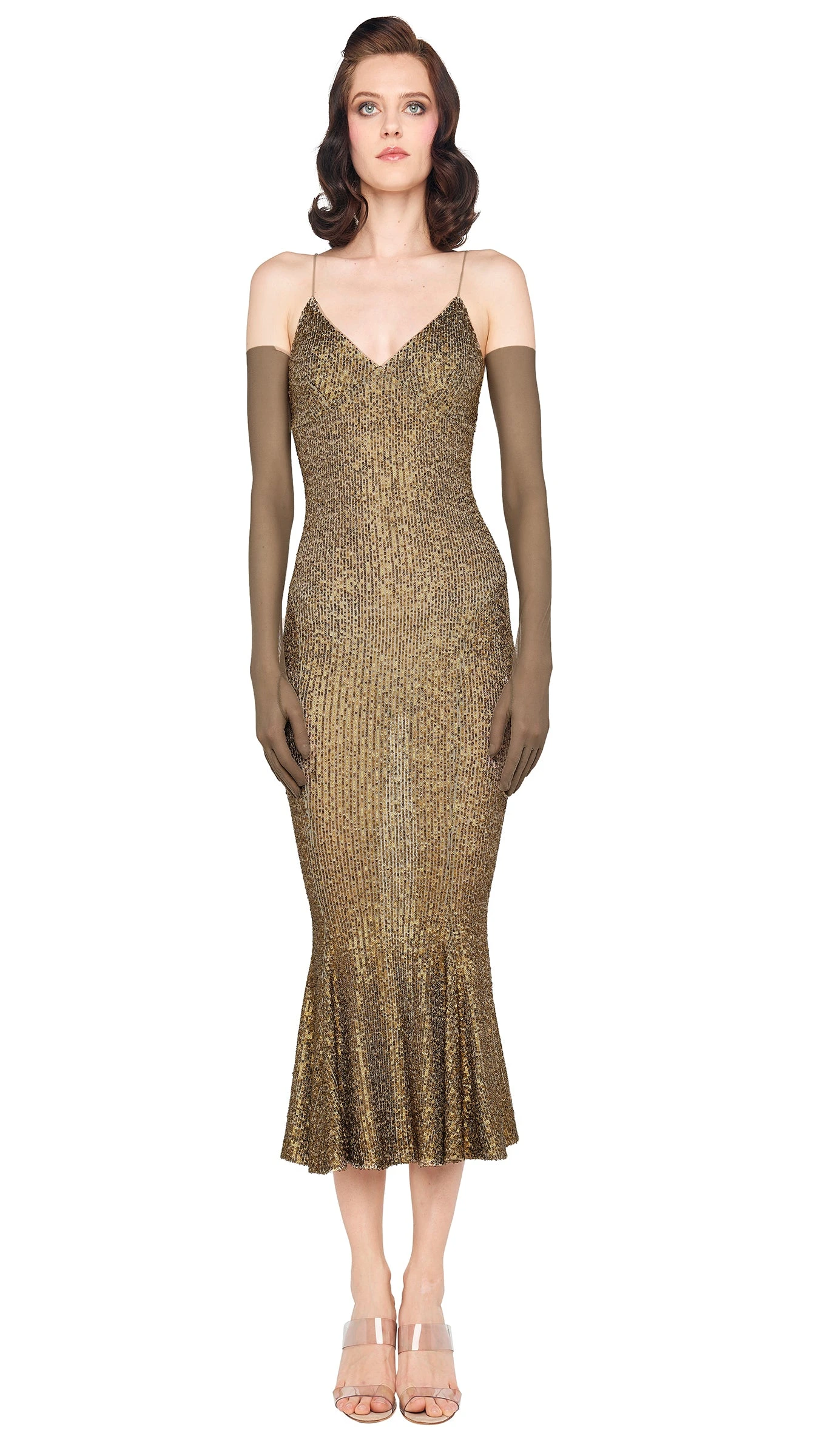 SLIP FISHTAIL DRESS TO MIDCALF 1 SLIP FISHTAIL DRESS TO MIDCALF